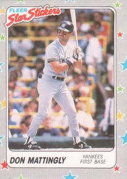 1988 Fleer Sticker Baseball Cards        048      Don Mattingly